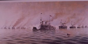 米西戦争1898年、マニラ湾の戦い 作： Alfonso Sanz