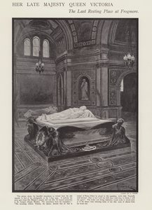 フログモアにあるヴィクトリア女王の最後の休息地（リトグラフ 作： Alfred (after) Pearse