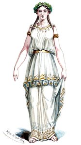 Halévy - La magicienne - アルフレッド・アルベールによる衣装モデル - 21.メルシーヌ、3番目の衣装（レタッチ済み）