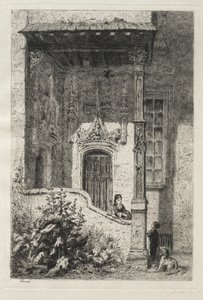 白の女王として知られる家、Rue St. Hippolyte 作： Alfred Alexandre Delauney