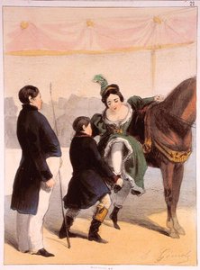 レファムドパリ出身のサーカスパフォーマー、1841-42 作： Alfred Andre Geniole