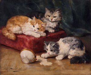猫 作： Alfred Brunel de Neuville