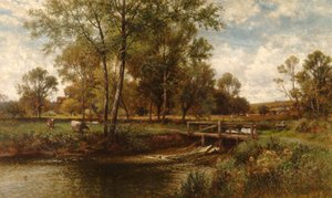 牧草地、ヤングズベリー、1900 作： Alfred Augustus Glendening
