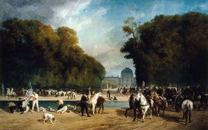 チュイルリーの庭でキャンプする軍隊（1870年9月）、1871年頃（油彩・カンヴァス） 作： Alfred /Brunner Lacoste Emile (1838 81) Decaen