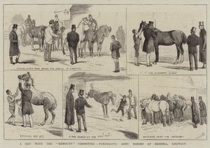 リマウント委員会との一日、エッジウェアのレッドヒルで軍馬を購入 作： Alfred Chantrey Corbould