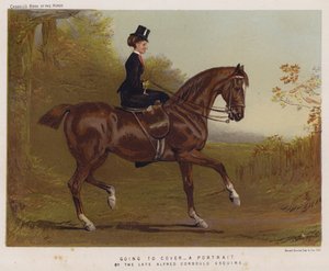 Going to Cover（カラーリトグラフ 作： Alfred Chantrey Corbould