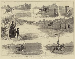 ハーリンガムでのミリタリースポーツ(エングレービング) 作： Alfred Chantrey Corbould