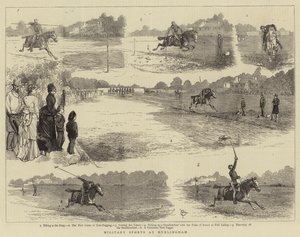 ハーリンガムでの軍事スポーツ 作： Alfred Chantrey Corbould