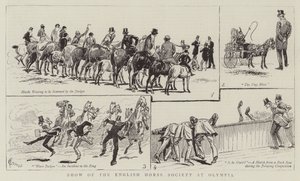 オリンピアでの英国馬協会のショー 作： Alfred Chantrey Corbould