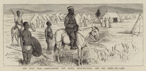 ズールー戦争、ダブラマンジ、王の異母兄弟、および彼の側近 作： Alfred Chantrey Corbould