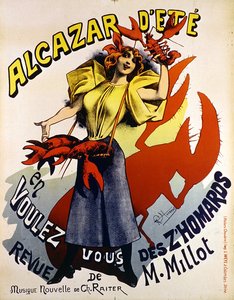 アルカサル・デ・エテでの「Who Wants Some Lobsters?」（カラーリトグラフ） 作： Alfred Choubrac