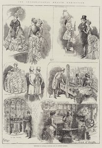 国際健康展、骨董品と古代ロンドンのスケッチ 作： Alfred Courbould