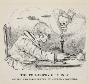 お金の哲学、パブ。 C. 1842 作： Alfred Crowquill