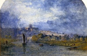 ノリッチの夕日（水彩・紙） 作： Alfred Dawson