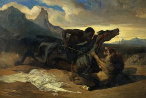 ザ・コンバット」1830-35年頃（油彩・キャンバス 作： Alfred Dedreux