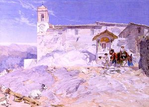 Sta Rocco, Olevano（紙に水彩画） 作： Alfred Downing Fripp