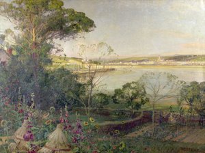A Sunlit Haven（油彩・キャンバス） 作： Alfred East