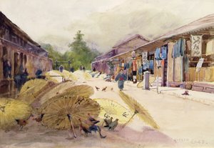 嵐の後の傘の乾燥」1889年頃（紙に水彩画） 作： Alfred East