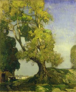夏の風景（油彩・キャンバス） 作： Alfred East