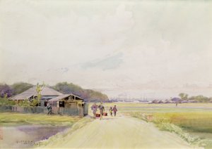 横浜のミシシッピ湾 1889年頃 （水彩・紙 作： Alfred East