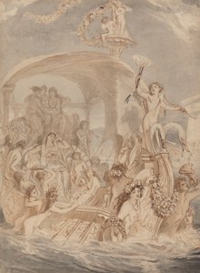 シドナス号に乗ってアントニウスに会うクレオパトラ 作： Alfred Edward Chalon
