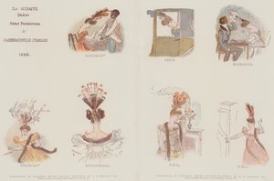 女性のヘッドドレスオブザイヤー1828（chromolitho）でファッションを彩るように設計されたオリジナルの水彩画のファクシミリ