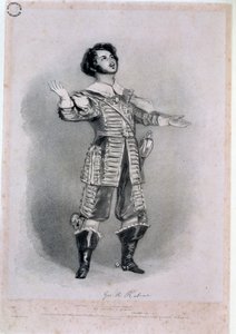 ジョヴァンニ・バティスタ・ルビニ（1794-1854）は「Iプリタニ」のアルトゥーロとして、リチャードジェームスレーン（1800-72）、1836年に彫刻された「イタリアオペラの回想」のプルーフコピー（色については123979を参照） 作： Alfred Edward Chalon