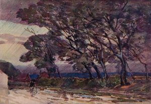 嵐の夜、c1890 作： Alfred East