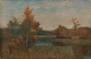 秋の残光、1886年、c1930。 作： Alfred East