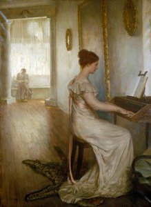 「ベートーベンのソナタ」、c1868-1918 作： Alfred Edward Emslie