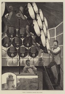 灯台、サセックス州ビーチーヘッドの内部 作： Alfred Edward Emslie