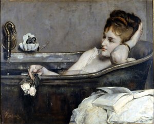 アルフレッド・スティーブンス："The bath" 1867年コンピエーニュ国立博物館 作： Alfred Emile Stevens