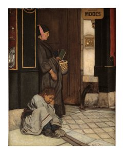 物乞い (キャンバスに油彩) 作： Alfred Emile Stevens
