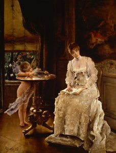 デイドリーム（オイル） 作： Alfred Emile Stevens
