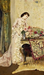 フラワーアレンジメント、 作： Alfred Emile Stevens