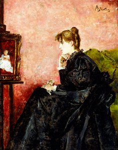 Lady in Black、 作： Alfred Emile Stevens