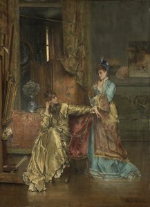 訪問、1870年頃 作： Alfred Emile Stevens