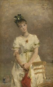 海沿いの若い女性、1886 作： Alfred Emile Stevens