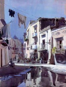 アルフレッドフランク、ポッツオーリのGasse -宝石。 1910 作： Alfred Frank