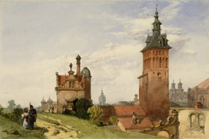 モスクワ近郊の眺め、1836年（紙にトイレ）