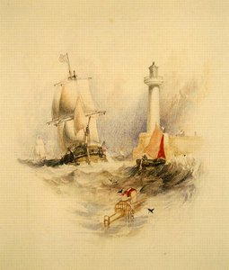 ラムズゲート・ハーバー（水彩画） 作： Alfred Gomersal Vickers