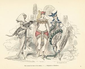エキゾチックな衣装を着たサランボとポティファルの妻、カルタゴ、3