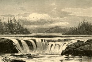 「ウィラメットの滝」、1872 年。 作： Alfred Harral