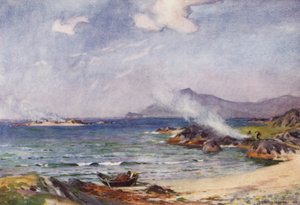 Kelp Burning、Renvyle 作： Alfred Heaton Cooper