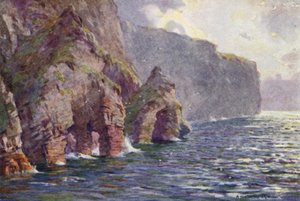 メノール崖、アキル島 作： Alfred Heaton Cooper