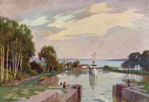 Sjotorp Locks、Gota Canal 作： Alfred Heaton Cooper