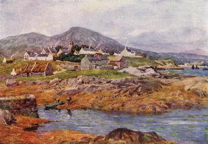 ゴールウェイ州ラウンドストーンの村 作： Alfred Heaton Cooper