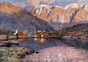 ウルヴィク、ハダンゲンフィヨルド 作： Alfred Heaton Cooper