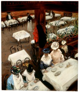 カフェで、1905年。 作： Alfred Henry Maurer