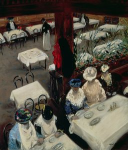 カフェで、1905 作： Alfred Henry Maurer